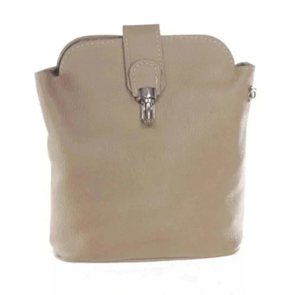 NWOT Camilla Crossbody Taupe Calfskin Made In Italy - Picture 1 of 15